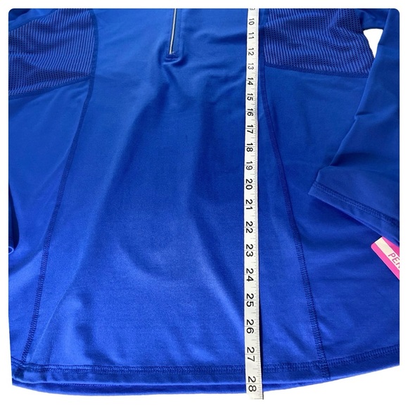 FRUIT OF THE LOOM ACTIVE MESH SEMI-FITTED ZIP RUNNING TOP NWT - 1X - Picture 9 of 13